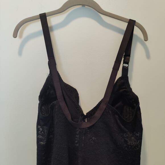 NWT Rago Plus Sz 48C Black Lacette Long Leg Body Briefer Shapewear Light Control - Picture 7 of 10